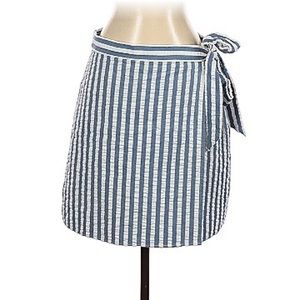 J. Crew Blue/White Striped Skirt